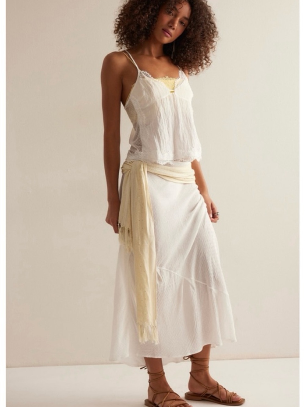 NWT Free People “Sweet on You Bias Slip” Maxi Skirt Size S (12-15” W 33” L) - Picture 3 of 7